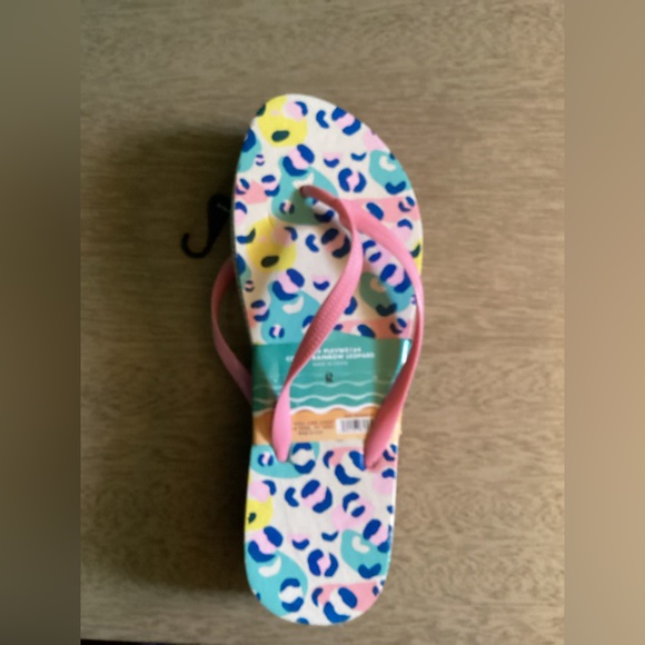 Leopard Print Design Flip Flop Women’s Size 9-10 - Picture 2 of 2